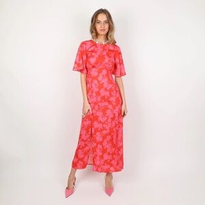 Style Cheat Red and Pink Floral Dress